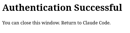 Authorization successful